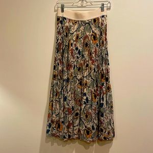 Wilfred floral pleated midi skirt